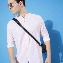 WROGN Slim Fit Striped Pure Cotton Casual Shirt-image-22