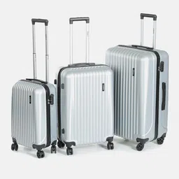WROGN Unisex Set of 3 Hard Shell Trolley Suitcases-171.5L-55