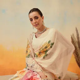 Silk Land Floral Pure Chiffon Ready to Wear Saree-image-21