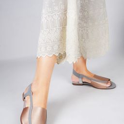 TRYME Women Colourblocked Ethnic Open Toe Flats-image-50