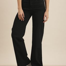 HERE&NOW Women Wide Leg Stretchable Jeans-picture-35