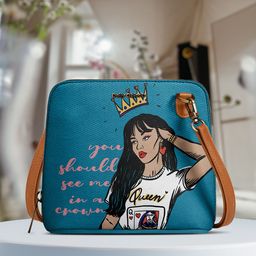 DailyObjects Blue Printed Sling Bag-4