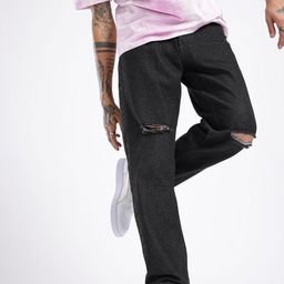 glitchez Men Street Core Straight Fit Distressed Jeans-image-77