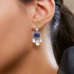 MINUTIAE Silver-Plated Contemporary Drop Earrings-49