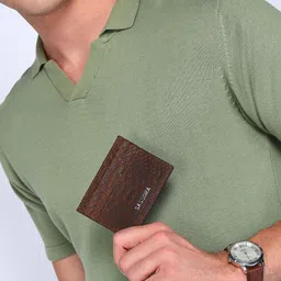 Sassora Unisex Brown Textured Leather Card Holder-image-15