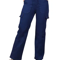 Hayler Women Mid-Rise Straight Fit Cargo Styles Jeans-picture-18