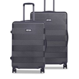 Luggero Unisex Set Of 2 Textured Hard Sided 360-Degree Rotation Trolley Bags-8