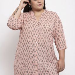 plusS Women Pink Printed Tunic-32