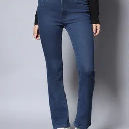 High Star Women Blue Bootcut High-Rise Jeans-22