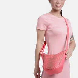 Baggit Micro Geometric Print PU Structured Sling Bag image 5