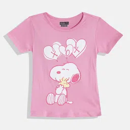 Eteenz Girls Premium Cotton Snoopy Printed T-shirt-image-33