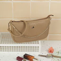 Metro PU Structured Sling Bag with Cut Work-0