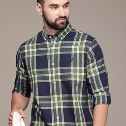 Nautica Pure Cotton Classic Fit Checked Casual Shirt-picture-47