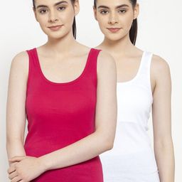 Friskers Women White Solid Tank Top-image-30