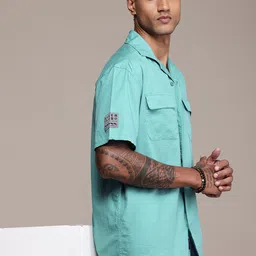 The Roadster Life Co. Pure Cotton Relaxed Fit Opaque Casual Shirt-picture-15