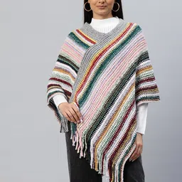 Pierre Carlo Striped Poncho-image-23