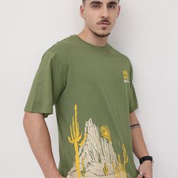 The Roadster Life Co. Graphic Puff Print Pure Cotton Relaxed Fit T-shirt-picture-58