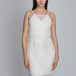 DODO & MOA Women White Self Design Sheath Dress-image-98