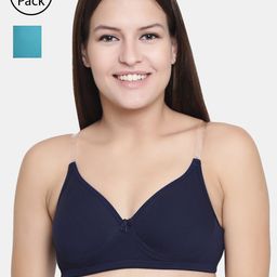 Floret Pack Of 2 Solid Non-Wired Lightly Padded T-shirt Bra F20560-image-61
