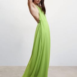 MANGO Halter Neck Maxi Dress-image-51
