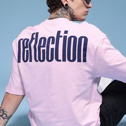 HERE&NOW Typography Printed Drop-Shoulder Sleeves Pure Cotton Oversized T-shirt-picture-26