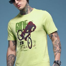 HERE&NOW Graphic Printed Pure Cotton T-shirt-picture-36