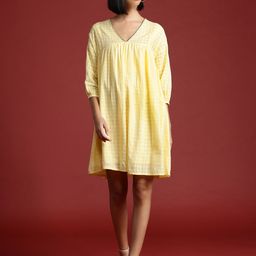 all about you Puff Sleeve Empire Dress-image-34