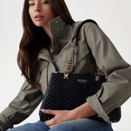 GUESS Textured PU Bucket Shoulder Bag with Quilted-10