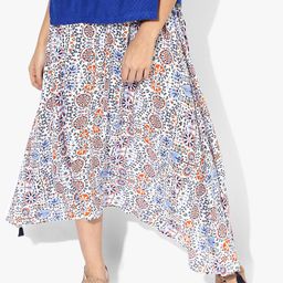 AKKRITI BY PANTALOONS Women White Printed A-Line Flared Skirt-image-17