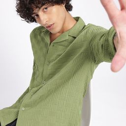 glitchez Textured Relaxed Shirt-image-51