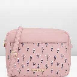 Caprese Floral Printed Structured Sling Bag-image-20
