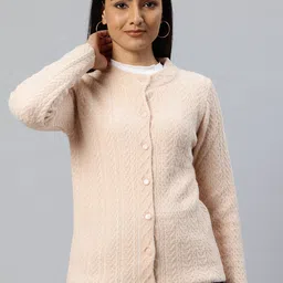 Pierre Carlo Cable Knit Acrylic Cardigan-image-14