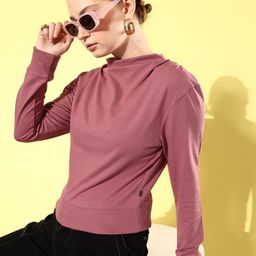 The Roadster Life Co. Solid Cowl-Neck Pullover Sweatshirt-image-35
