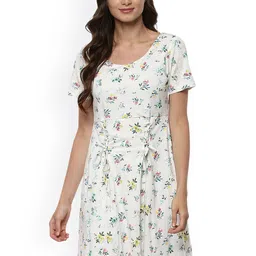 Zima Leto Women Off-White Printed A-Line Dress-picture-25
