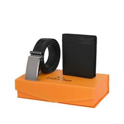 Pacific Gold Men Black Belt & Wallet Accessory Gift Set-image-87