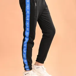 LilPicks Boys Mid-Rise Side Striped Cotton Joggers-image-96