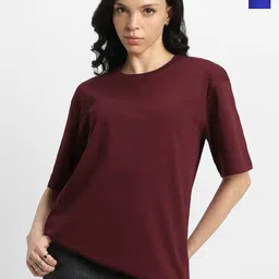 JUNEBERRY Pack Of 2 Oversized Pure Cotton T-shirts-image-48