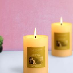 HOSLEY Set of 3 Yellow Candles-53