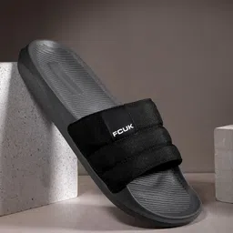 FCUK Men Brand Logo Printed Sliders-57