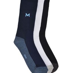 MARC Men Pack Of 3 Solid Calf Length Socks-7