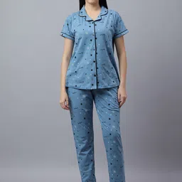 DZZO Printed Pure Cotton Night suit-picture-24