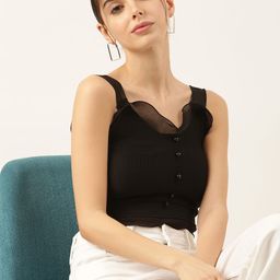 SHOWOFF Women Shoulder Straps Fitted Crop Top-picture-35