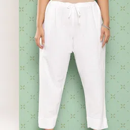Yufta Women Plus Size Norma Slim Fit Pure Cotton Ethnic Trousers-image-13