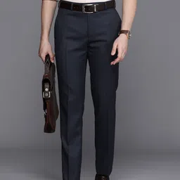 Raymond Men Textured Slim Fit Formal Trousers-picture-10
