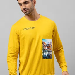 Being Human Men Yellow Graphic Printed Sweatshirt-image-32