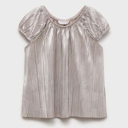 Mango Kids Girls Shimmer Accordion Pleats Top-image-24