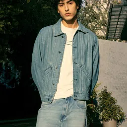RARE RABBIT Men Denim Jacket with Embroidered-16
