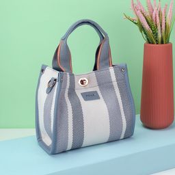 Mochi Women Striped Shopper Handheld Bag-image-27