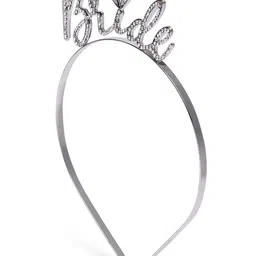 AccessHer Women Silver-Toned Embellished Bridal Hairband-image-57