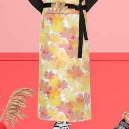 ArtzFolio Yellow Printed Pure Cotton Waist Apron-image-32